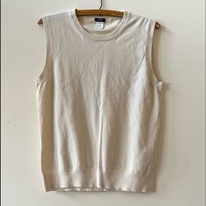 J Crew Cream Sleeveless Knit Top